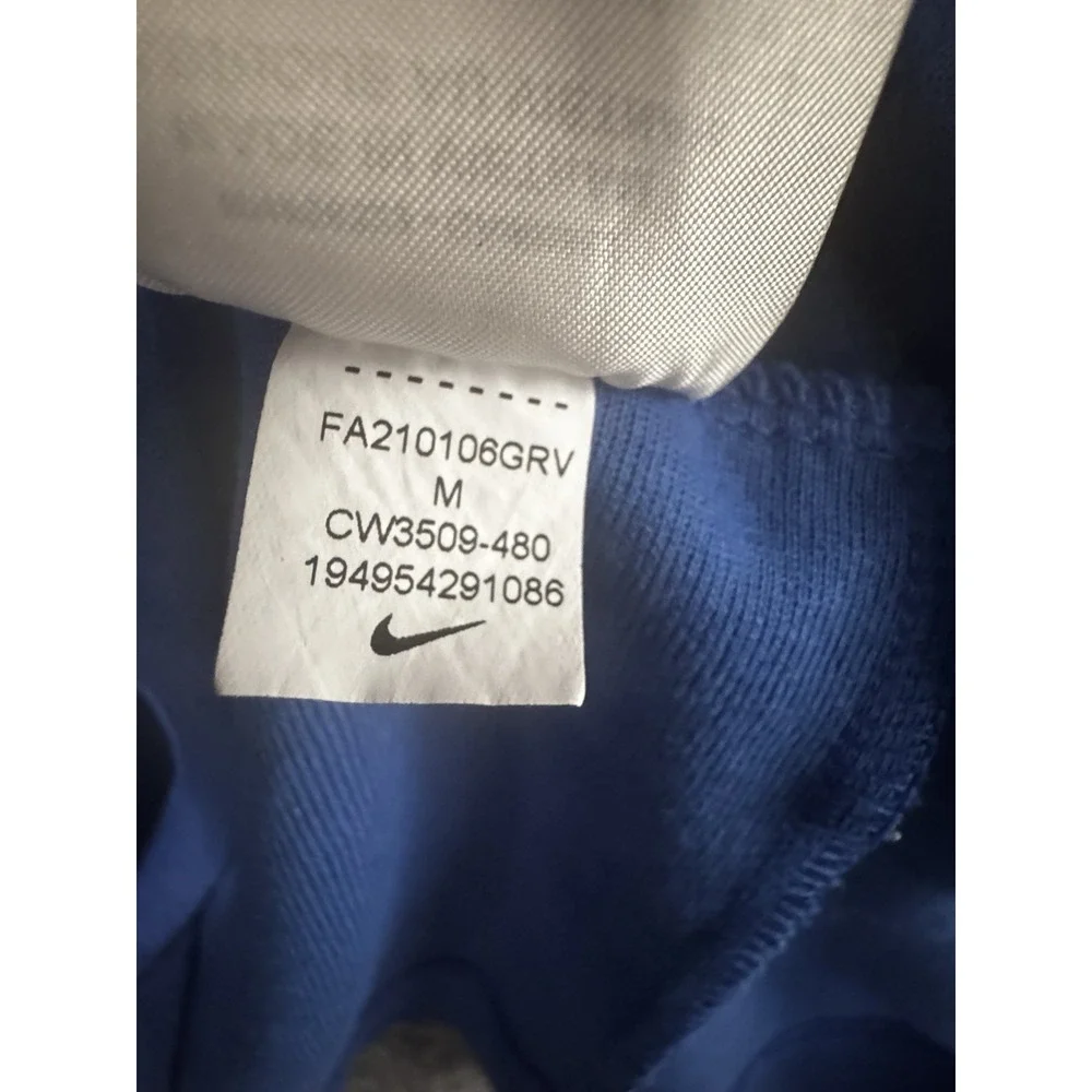 Nike Men's Dri-FIT Long Sleeve Player UV Quarter Zip Football Top Blue Medium